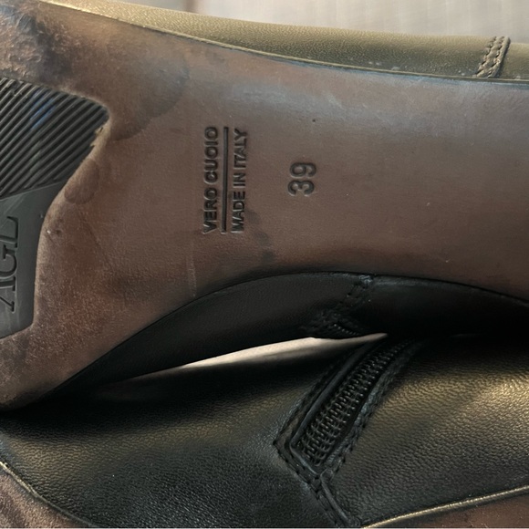 Attilio Giusti Leombruni Black Heeled Boots Size UK 39, US 8 - Picture 9 of 10